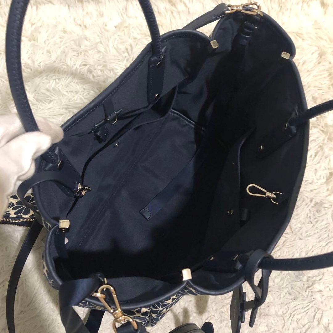 未使用✨ケイトスペード　 2way ショルダーバッグ トートバッグ　ネイビー系