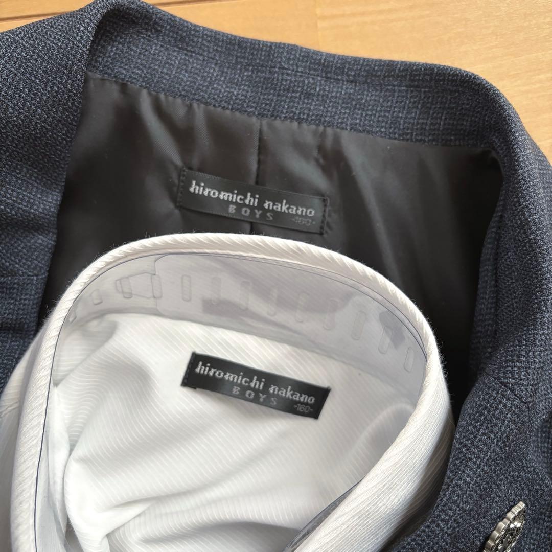 【新品】 キッズフォーマル スーツ 160 卒業式 男の子 完品 ネイビー