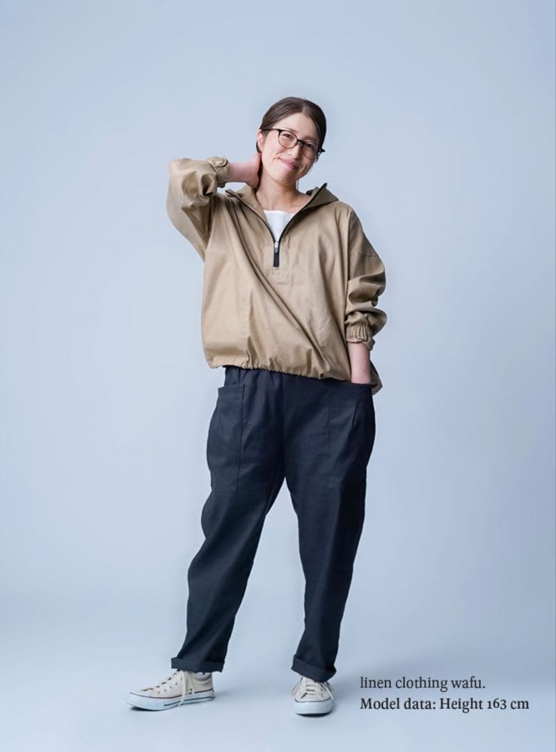 wafu 【リネンソロテックス】ラク、きれい、使える一本 テーパードパンツ