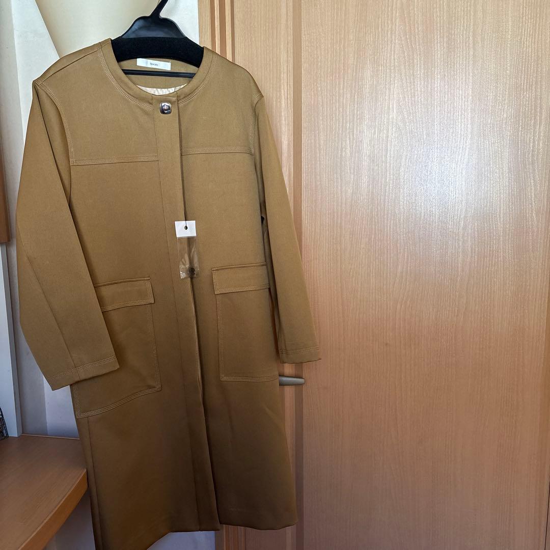 未使用　Herato ベージュ ロングコート　1