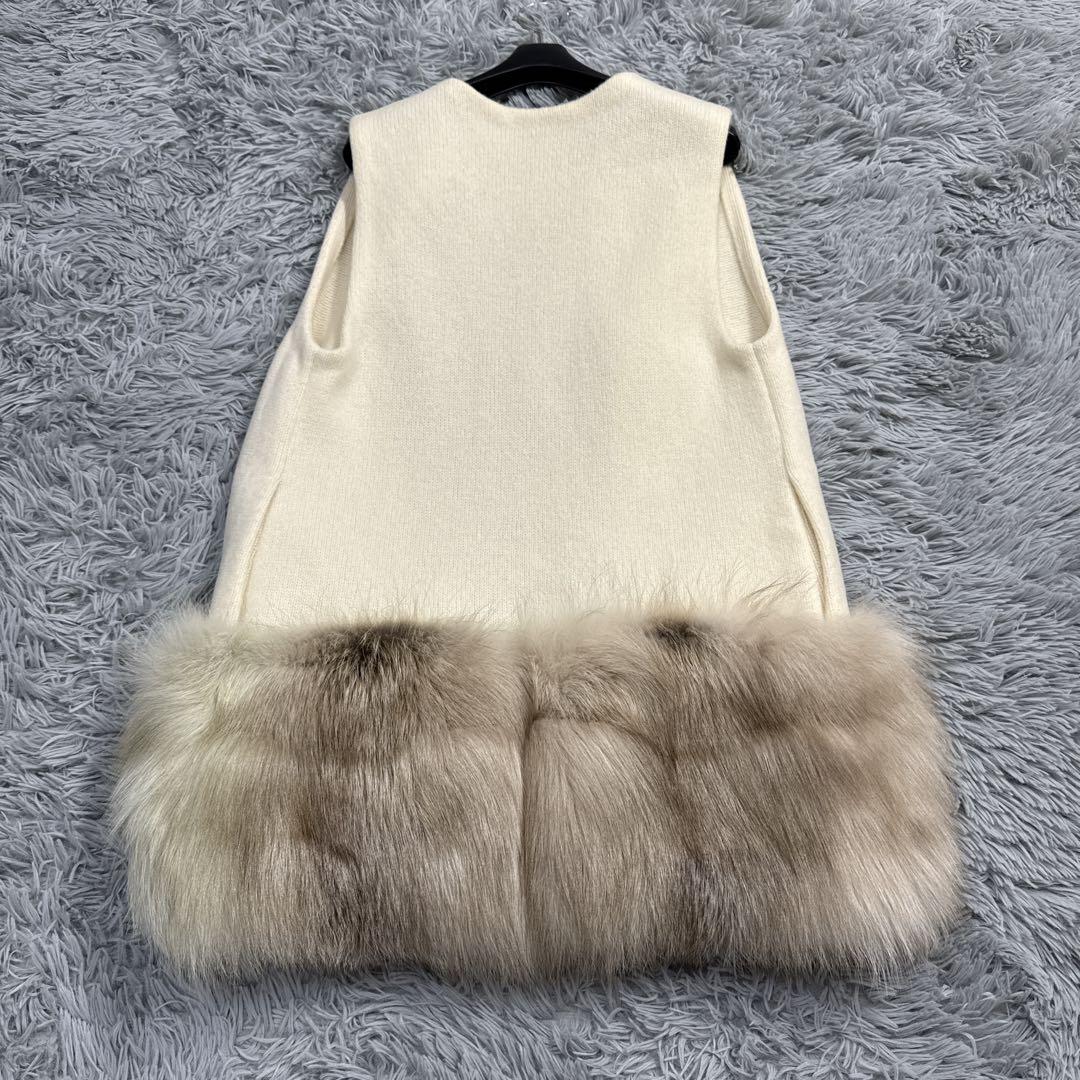 美品✨定価30万 フォクシー スノーミスト ウールジレ フォックスファー フリー