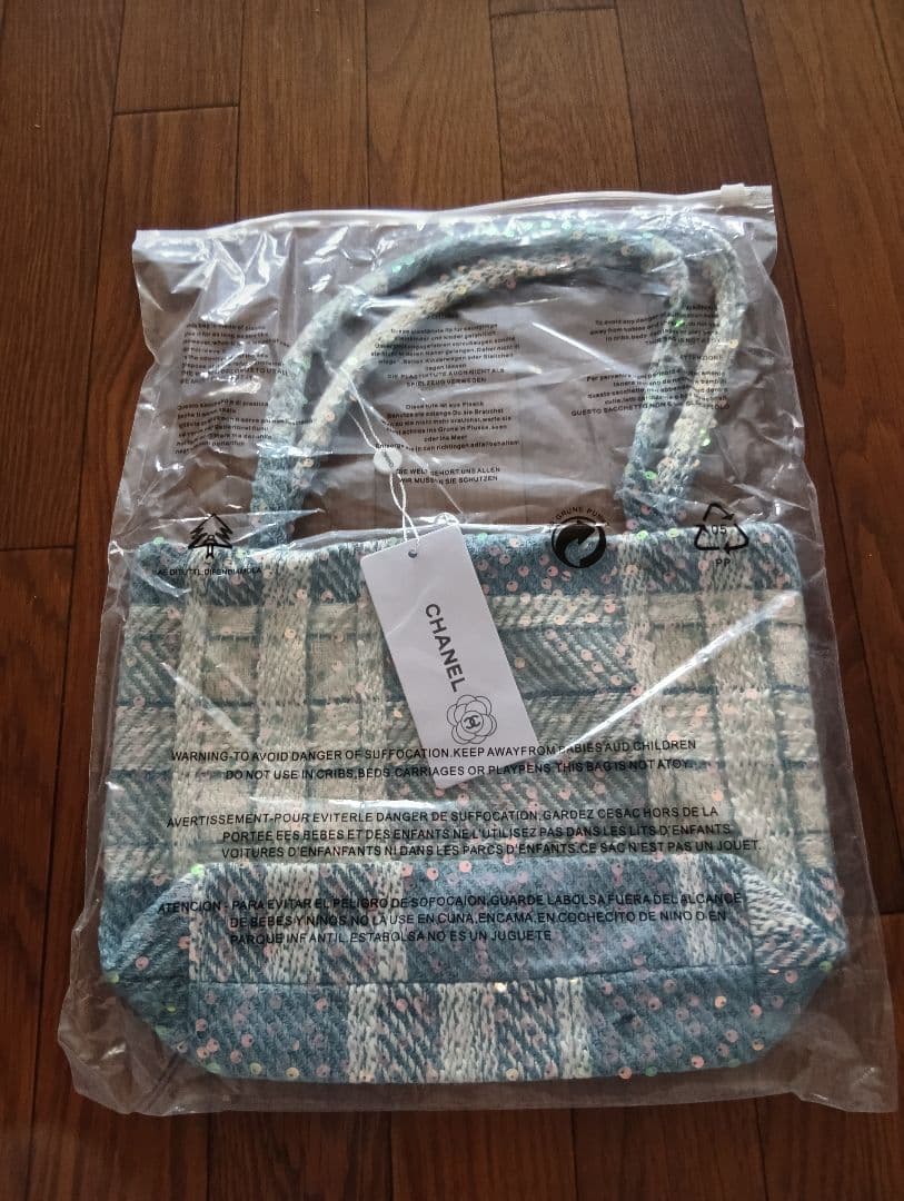 シャネル　ノベルティ　トートバッグ　ブルー