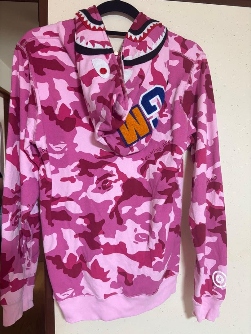 A Bathing Ape ピンクカモフラージュパーカー S