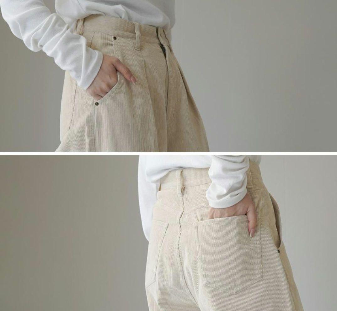 新品【YENN】 コーデュロイパンツ　エクリュ　サイズ38