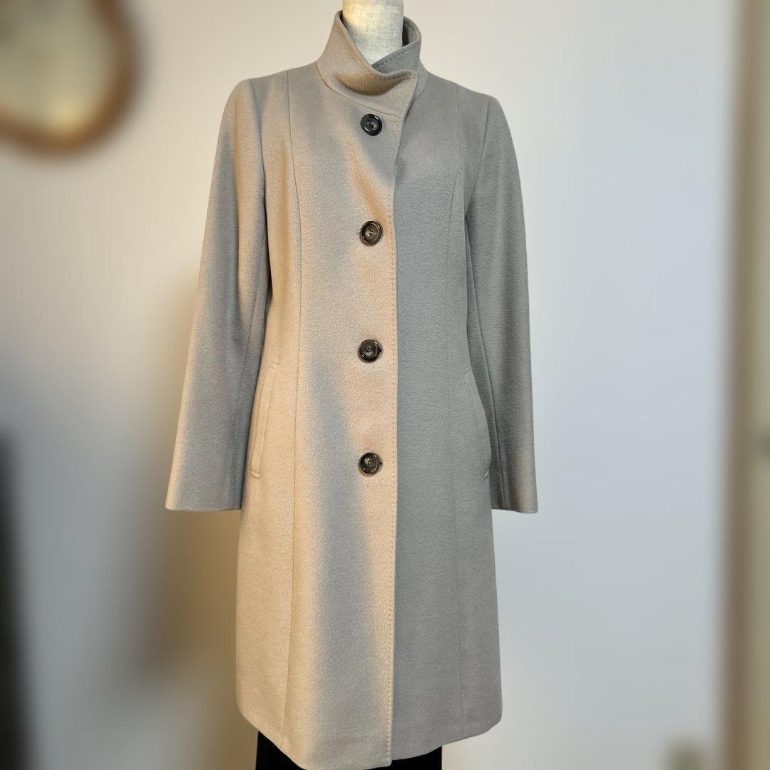 23区アンゴラ混ロングコートオンワード樫山38M