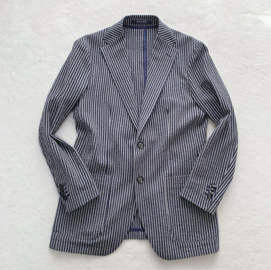 満*。様 タリアトーレ　スリーピース　シアサッカー　スーツ　ストライプ　イタリア