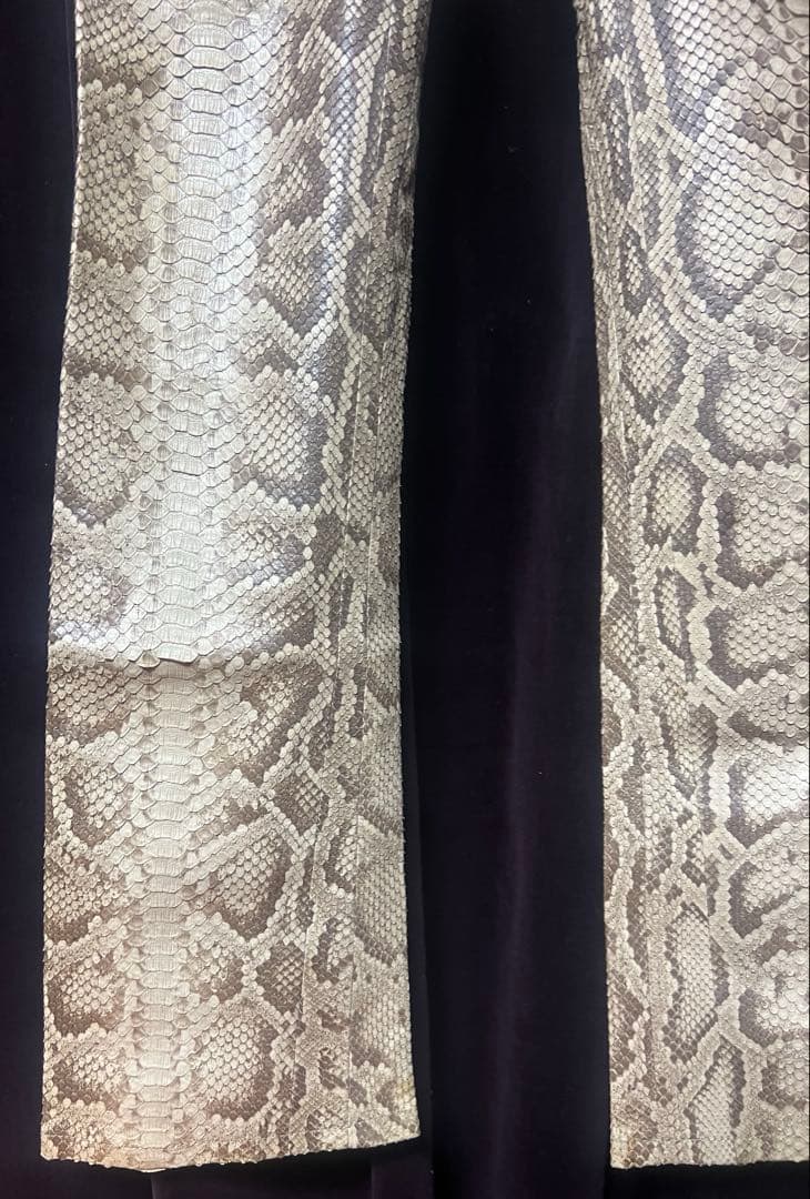 obelisk オベリスク　レザーパンツ　蛇革　ブーツカット　28inch