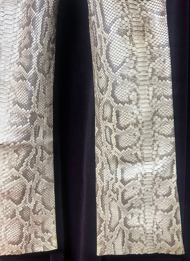 obelisk オベリスク　レザーパンツ　蛇革　ブーツカット　28inch