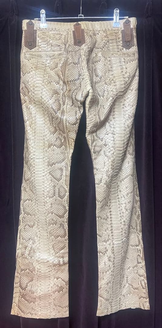 obelisk オベリスク　レザーパンツ　蛇革　ブーツカット　28inch