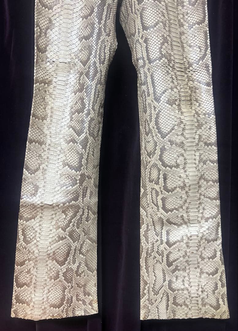 obelisk オベリスク　レザーパンツ　蛇革　ブーツカット　28inch