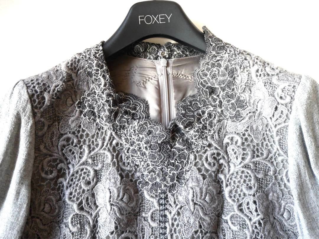 Rossa インポートロッサ 豪華レース ロングワンピース 42 日本製