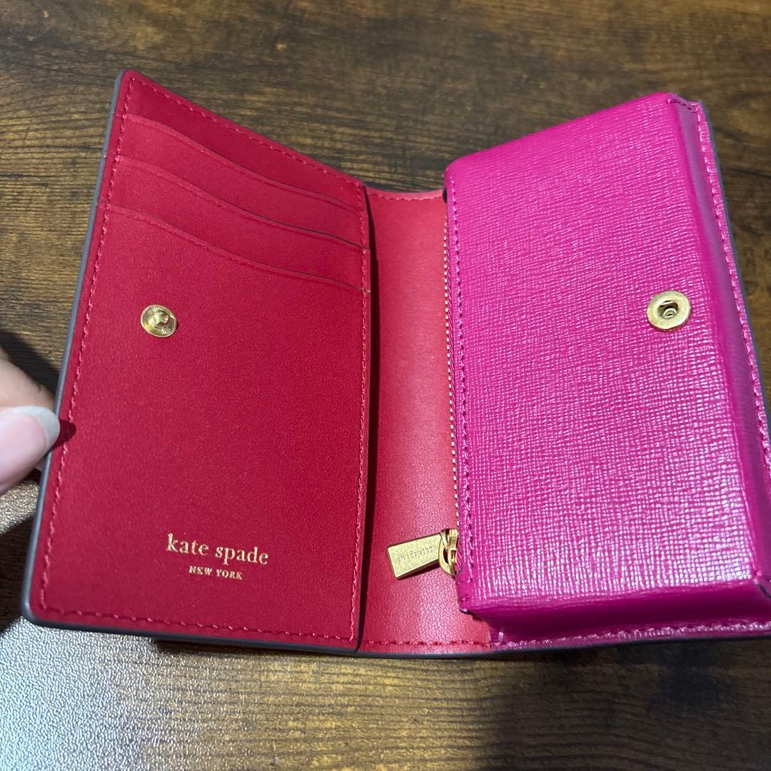 kate spade ハートモチーフ 二つ折り財布