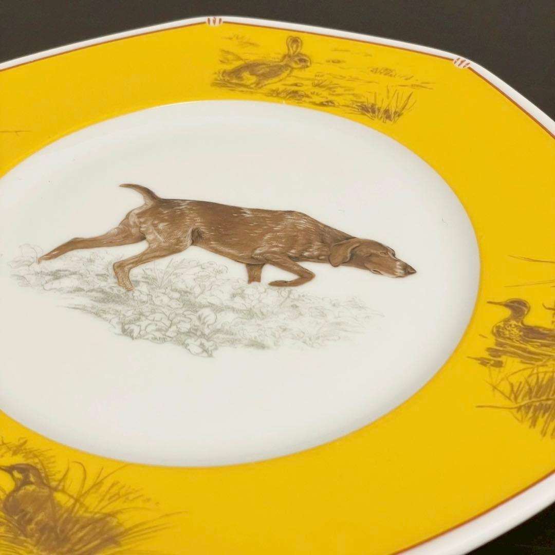 エルメスHERMES八角プレート 犬シリーズ ポインター フォックステリア 2枚