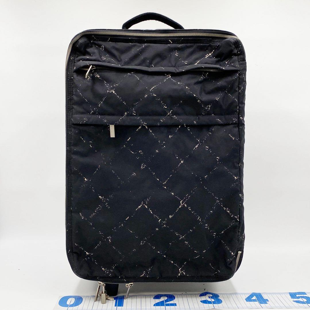 CHANEL シャネル ブラック キャリーケース トラベルライン 5番台 カデナ