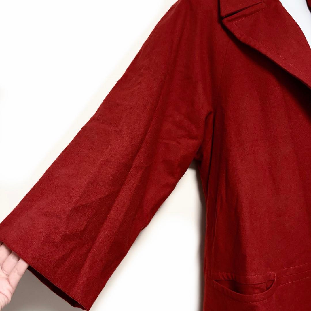 レアY's ヨウジヤマモト　ボルドー　ウールロングコート　オーバーシルエット