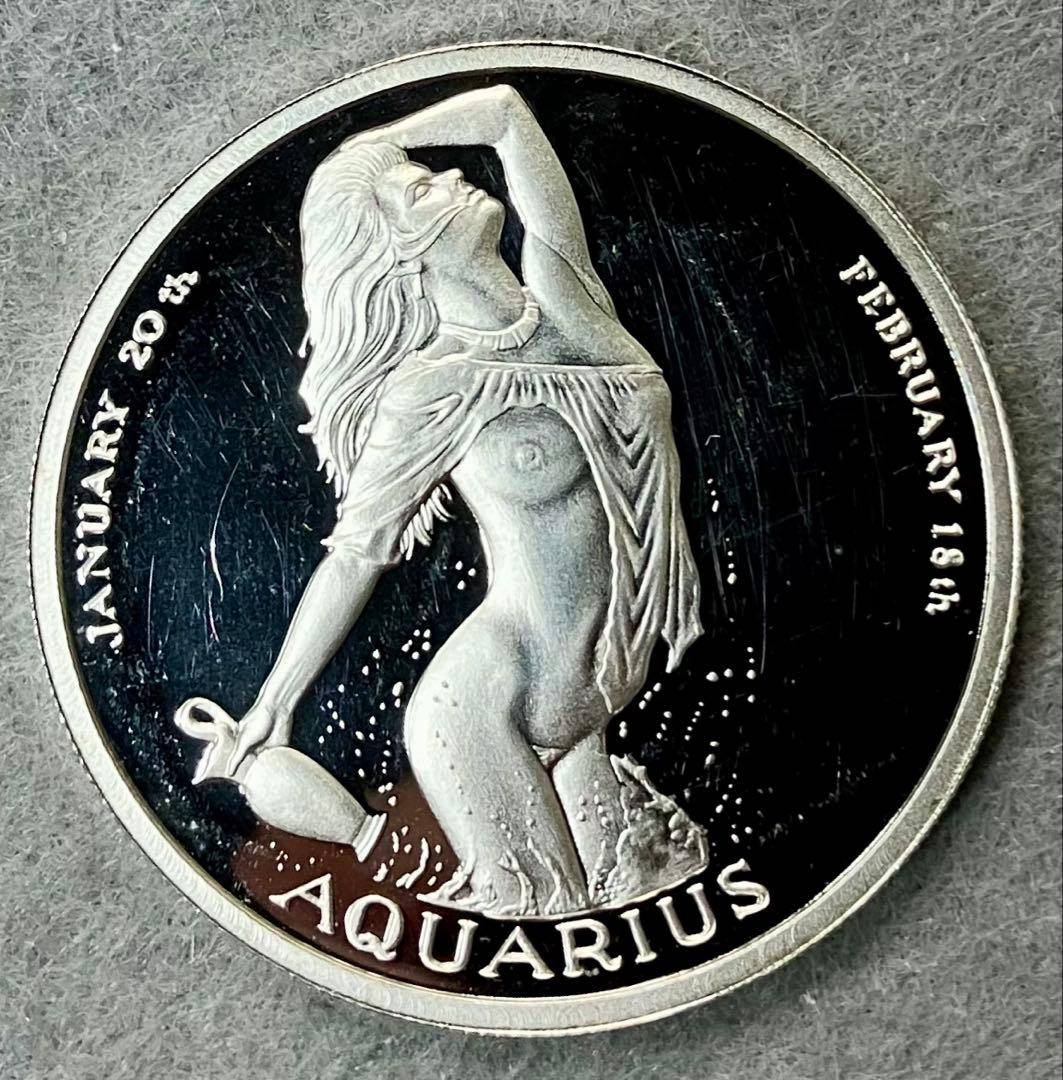 ZODIAC BEAUTIES AQUARIUS(水がめ座) 純銀 メダル
