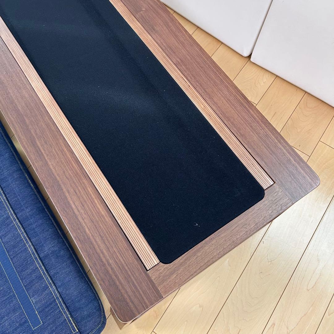 無印良品　リビングでもダイニングでもつかえるベンチ1 アーム 椅子　デニム生地