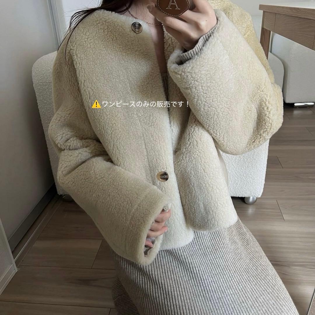 ワンピース square neck knit dress / mie ajunar