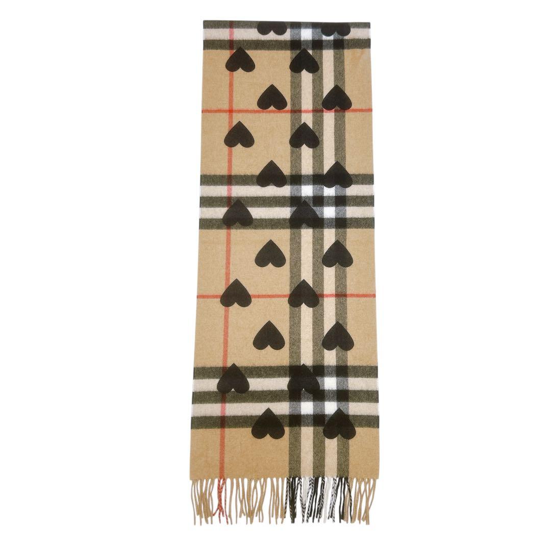 レア✨希少 バーバリー マフラー ハート柄 ノバチェック カシミヤ100％