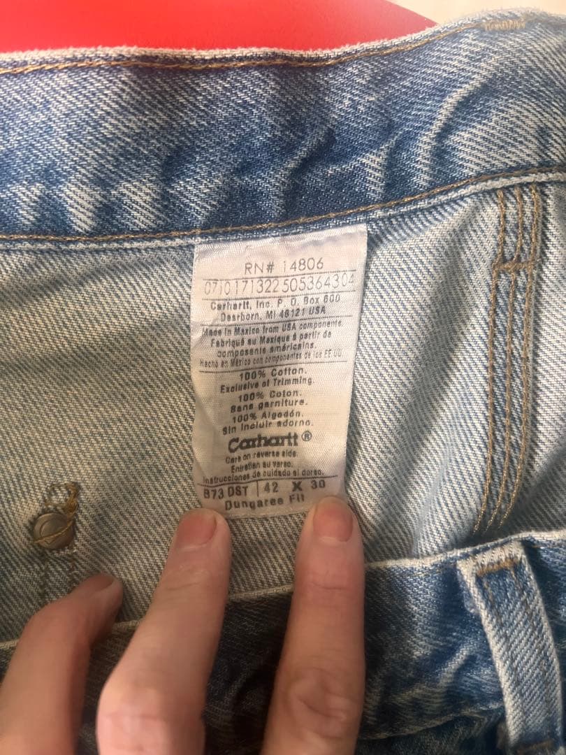 Carhartt ワークパンツ ライトブルー デニム w42 L30