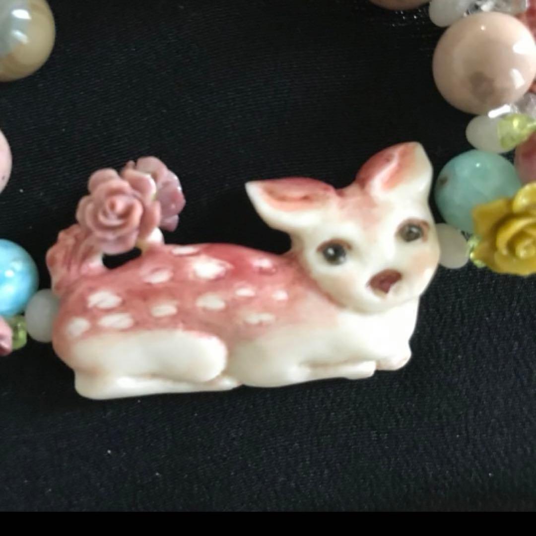 【種名　日本鹿の角】オリジナル彫刻使用 ⭐️kawaii バンビ⭐️ ☆匿名☆