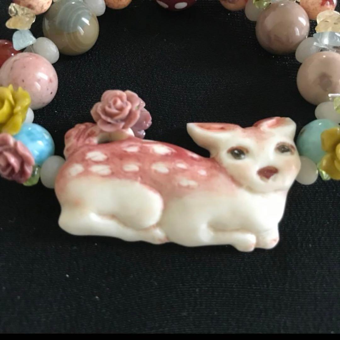 【種名　日本鹿の角】オリジナル彫刻使用 ⭐️kawaii バンビ⭐️ ☆匿名☆