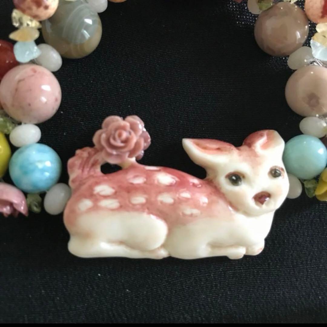 【種名　日本鹿の角】オリジナル彫刻使用 ⭐️kawaii バンビ⭐️ ☆匿名☆