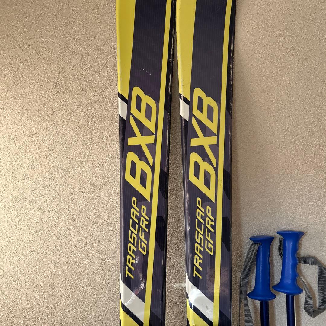 BXB スキー板 148 ジュニア用 ストック付き