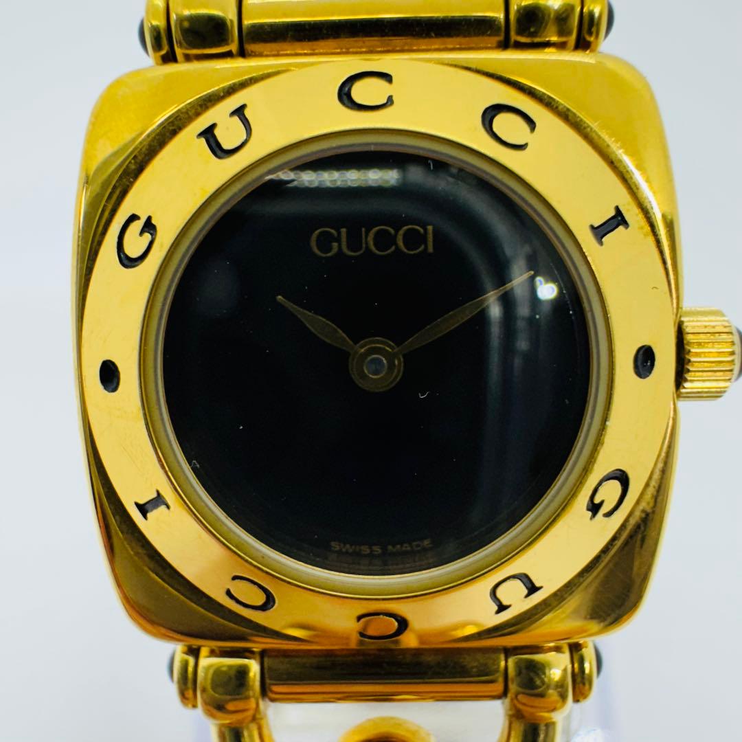 ✨グッチ✨ホースビット✨6300L✨黒/金✨クオーツ✨腕時計✨箱・付属品付き✨