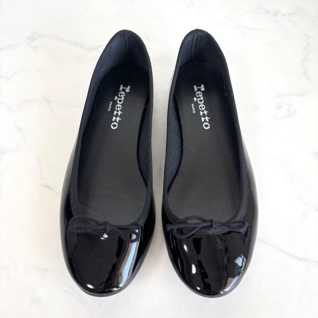 極美品 レペット 36 Lili リリ バレエシューズ エナメル ブラック