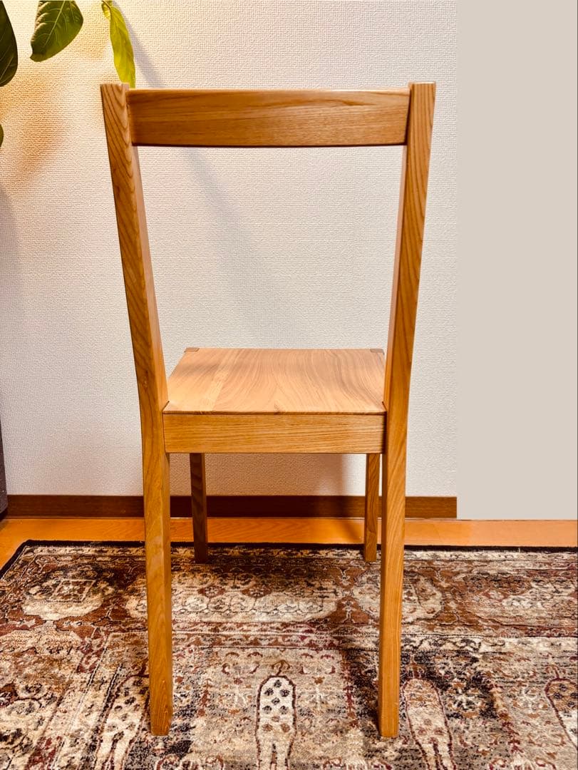 ☘️送料込⭐️美品⭐️２脚セット⭐️廃盤希少⭐️タモ材チェア 天然木⭐️無印良品⭐️