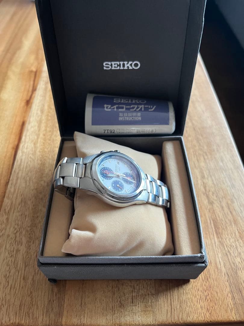 SEIKO 7792 メンズ時計 シルバー　7T92