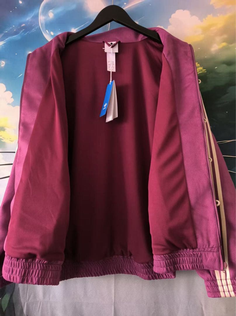 新年限定モデル アディダス 新中式 ジップアップジャケット パープル XL