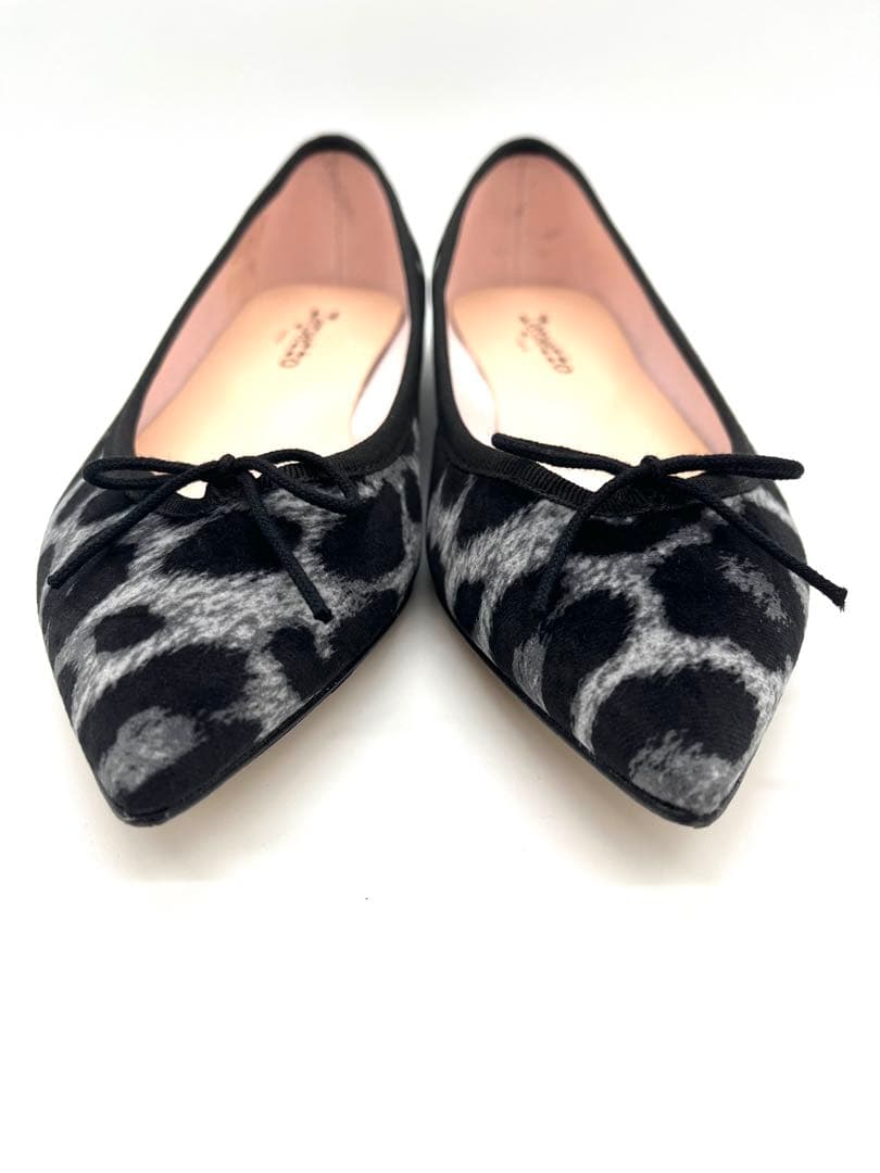 【新品未使用】Repetto フラットパンプス レオパード グレー 38