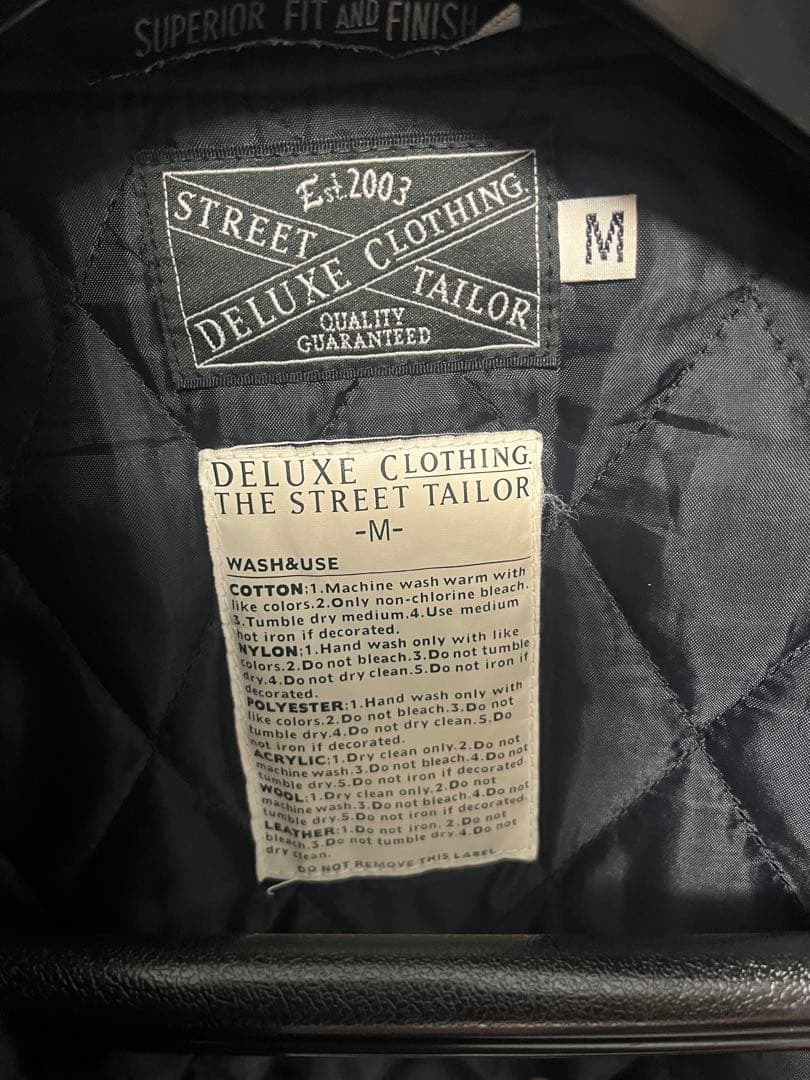 〜1/5 値下げ！！綺麗！ DELUXE clothing スタジャン 本革