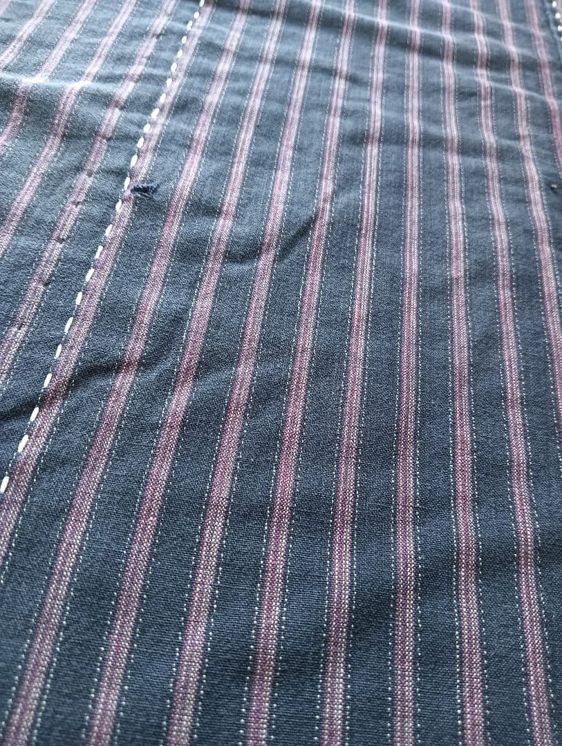 実用可♪白糸粗刺し子の襤褸マルチカバー　boro japan vintage