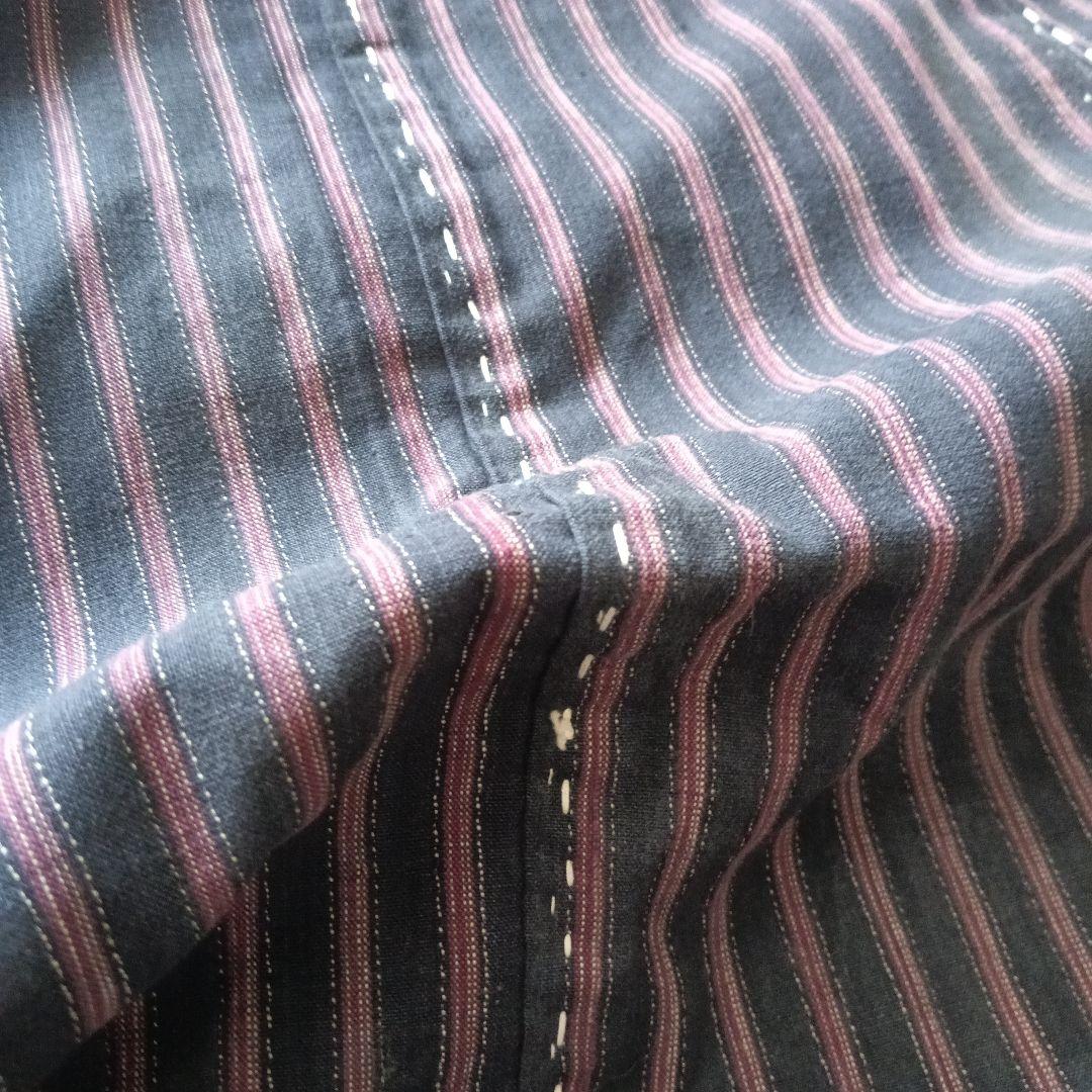 実用可♪白糸粗刺し子の襤褸マルチカバー　boro japan vintage