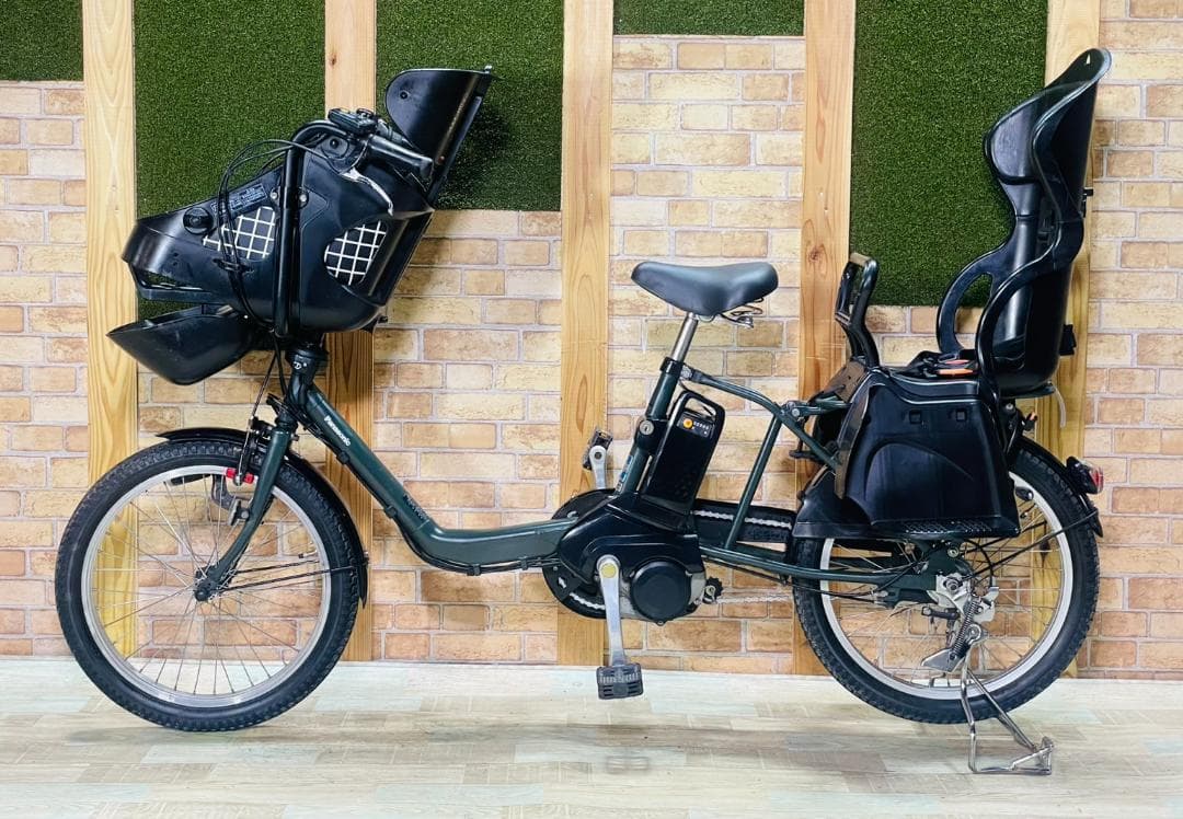 グリーン系 大容量 パナソニック 子供乗せ電動アシスト自転車 H3334