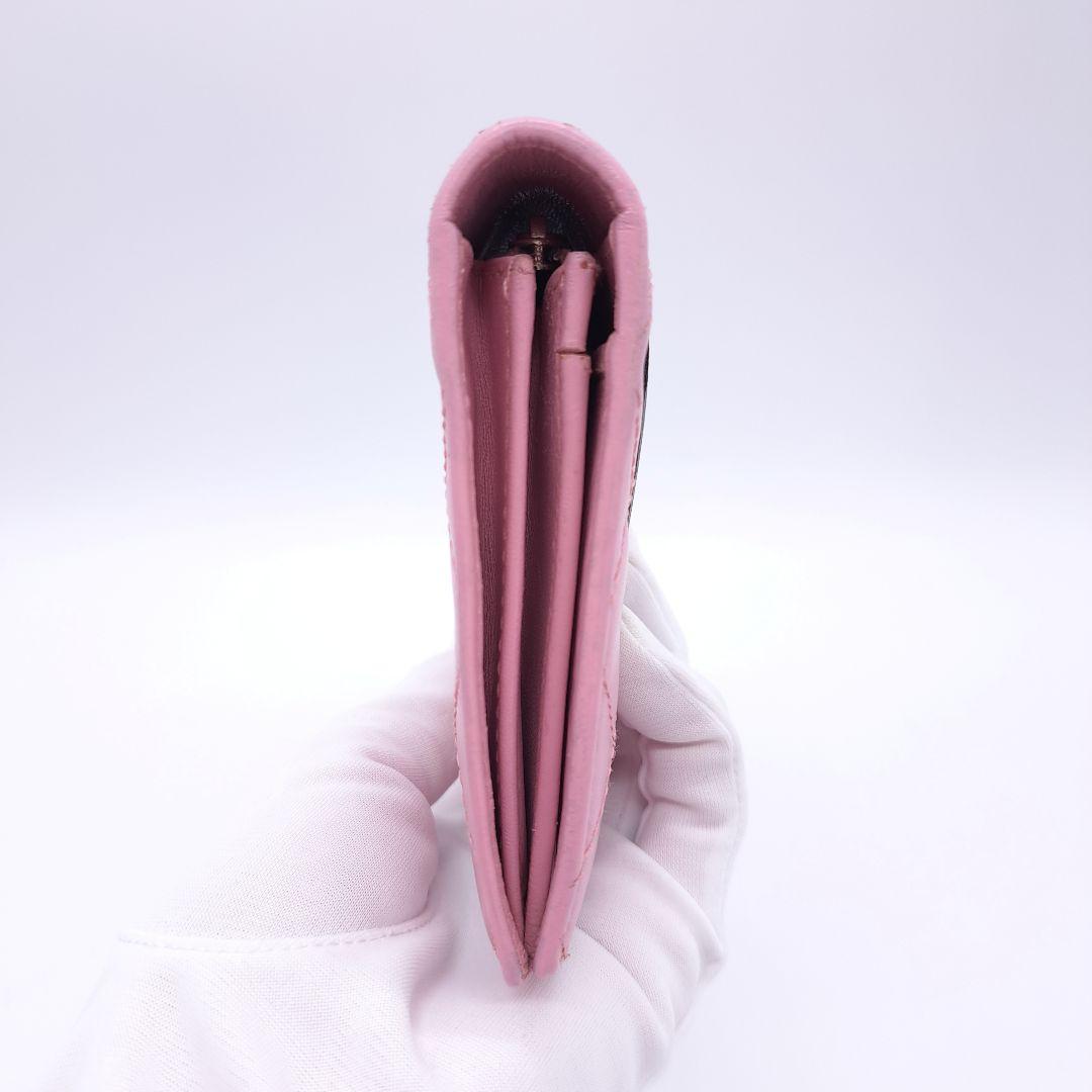 CHANEL シャネル カンボンライン 二つ折り 長財布 キルティング