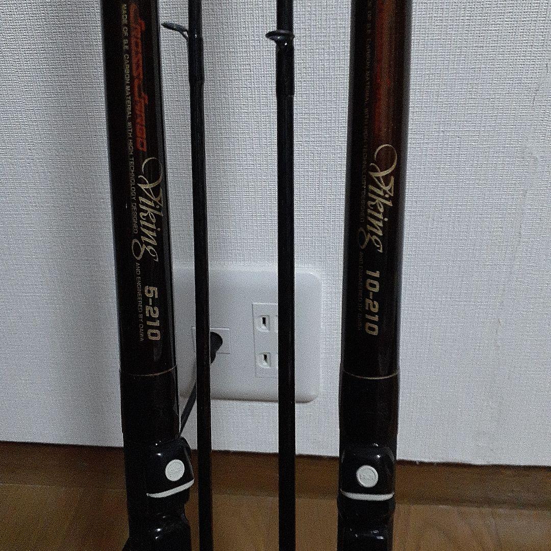 二本セット。ダイワ船竿未使用。クロスカーボバイキング。5-210。10-210。
