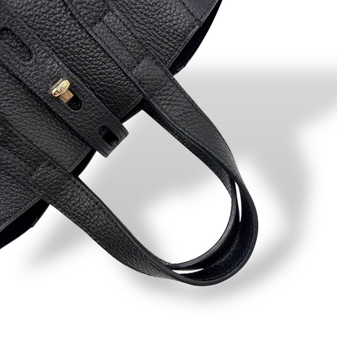 未使用級 フルラ 現行 ネット 2way ハンドバッグ ショルダーバッグ 黒