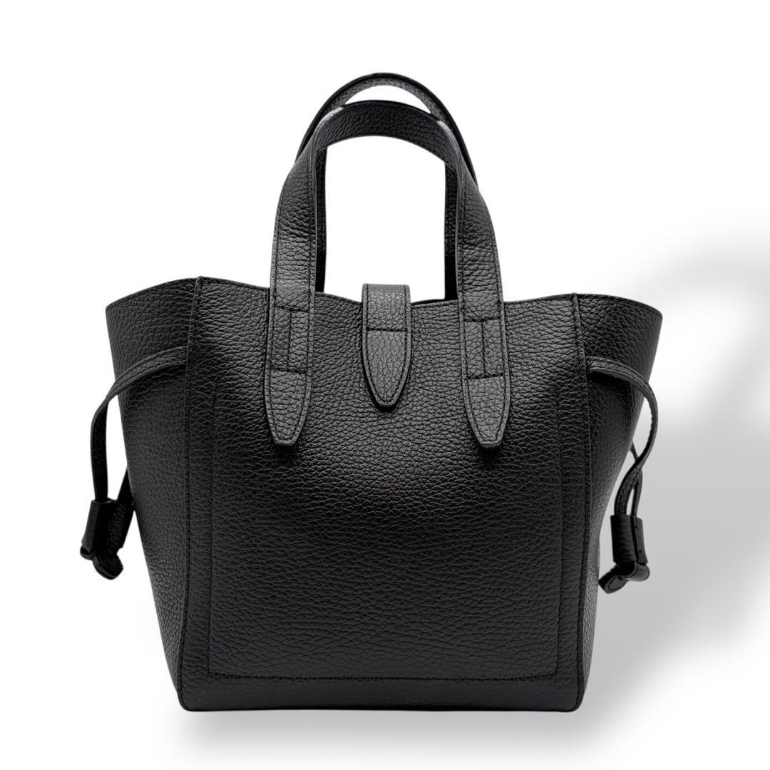 未使用級 フルラ 現行 ネット 2way ハンドバッグ ショルダーバッグ 黒