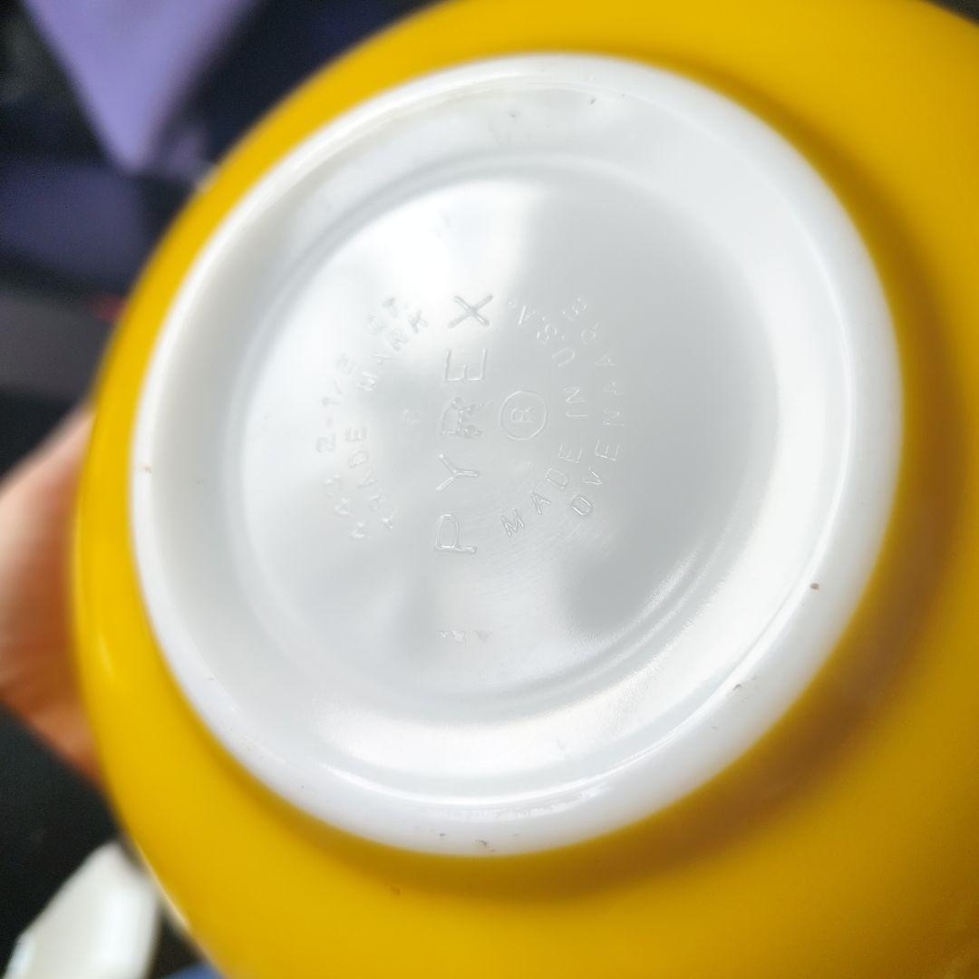 パイレックス 　ひまわり　デイジー　イエロー 花柄 ミキシングボウル　3個セット