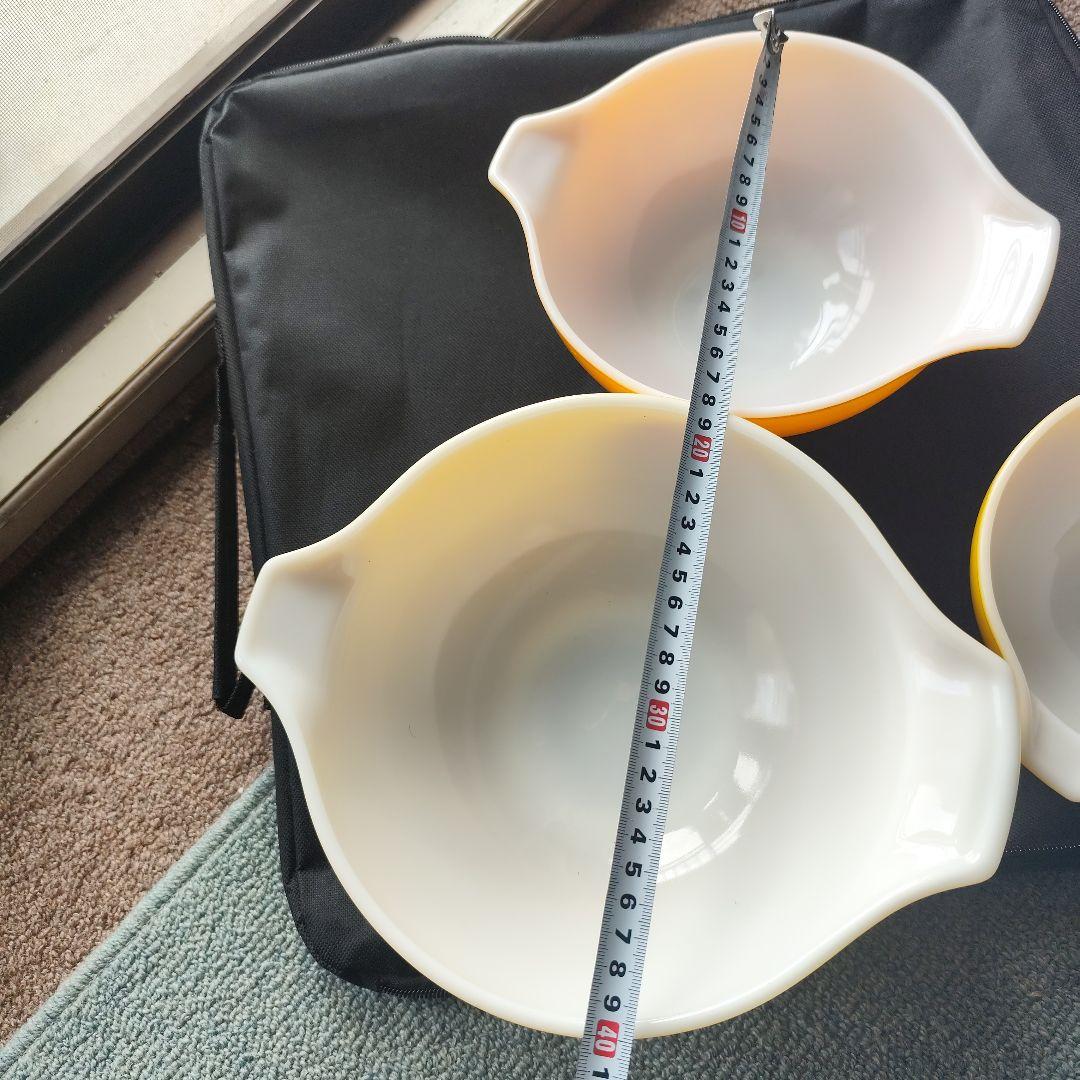 パイレックス 　ひまわり　デイジー　イエロー 花柄 ミキシングボウル　3個セット