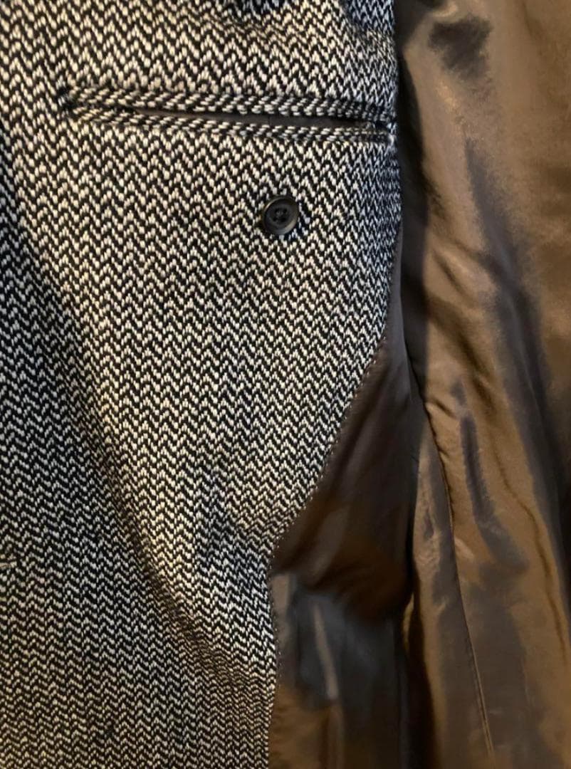 即日配送 名作！ kolor コート ダブル ヘリンボーン カシミヤウール混