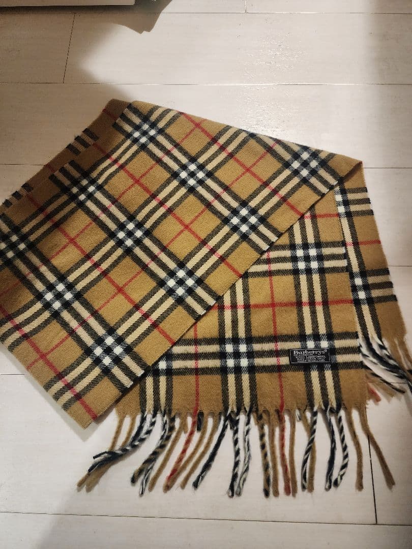 Burberrys チェック柄 マフラー 100%ラムウール