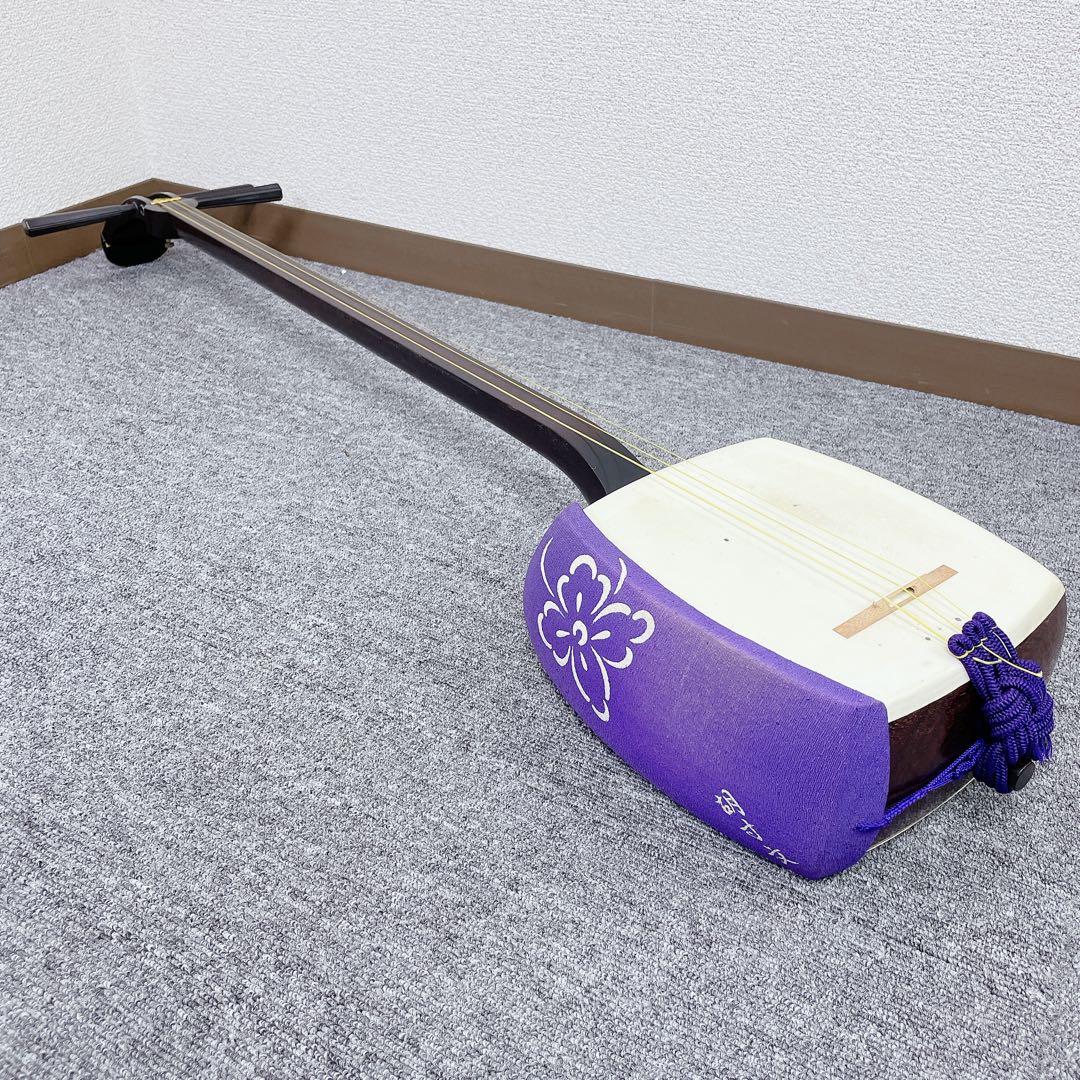 三味線 細棹 金細 トチ入り紅木 子持ち綾杉胴 東さわり ２本溝 和楽器