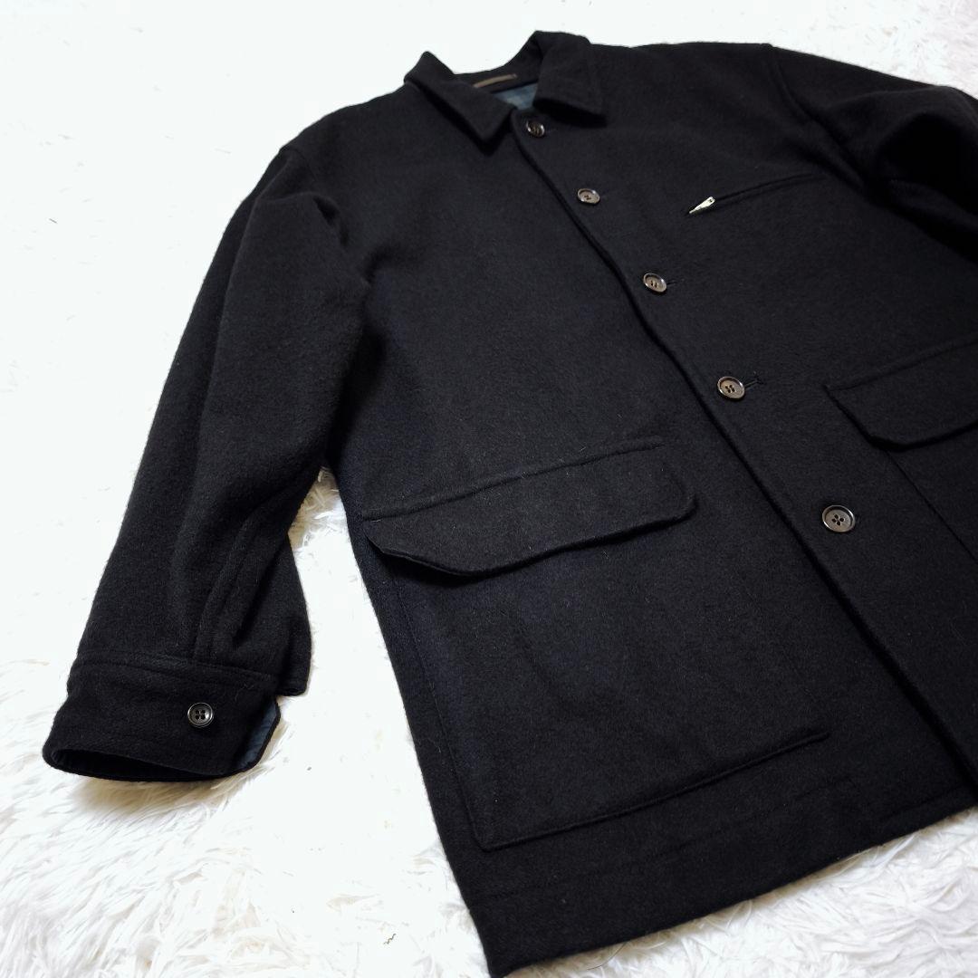 【美品】コムデギャルソン オム オーバーサイズジップポケットチェスターコート黒