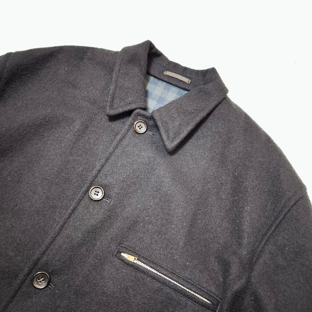 【美品】コムデギャルソン オム オーバーサイズジップポケットチェスターコート黒