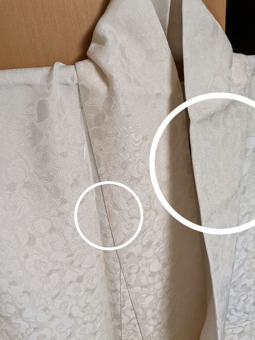 胡蝶蘭柄オフホワイト訪問着　金彩　着物浴衣絹　卒業式入学式祝いお食事会花見